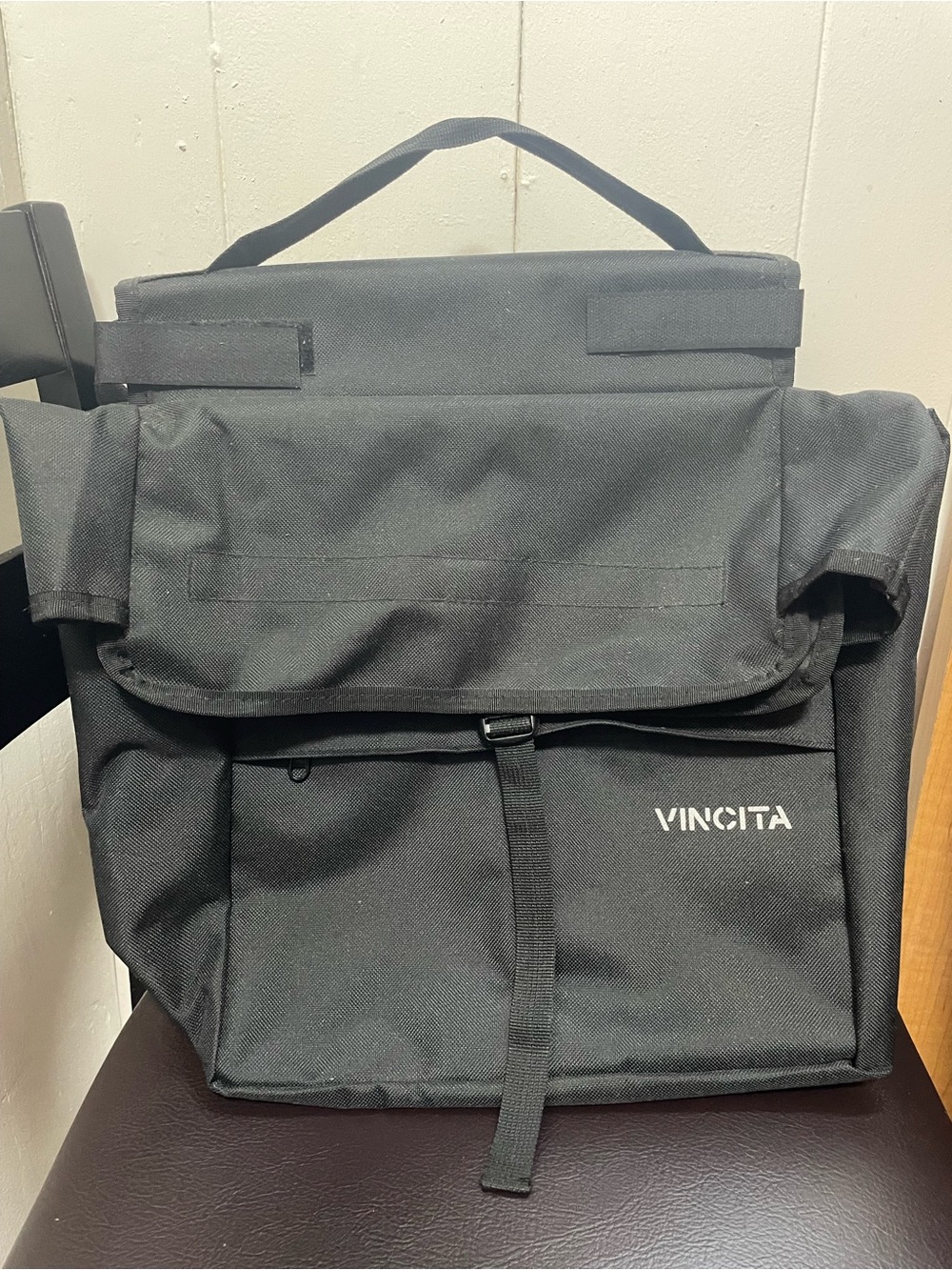 Vincita top load double pannier water resistant with rain cover